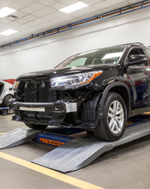 Toyota on vehicle lift | Ed Martin Toyota in Noblesville IN