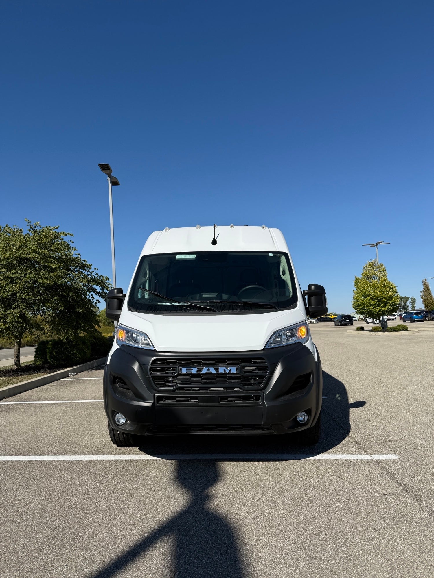 Front view of Ram ProMaster 1500 van