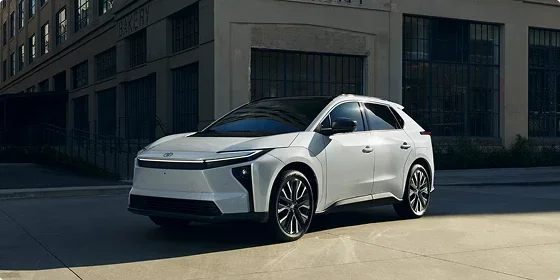 2026 Toyota bZ Limited AWD parked on a city street